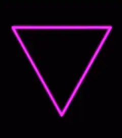 Neon purple triangle