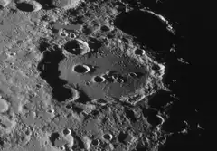 Lunar crater surface