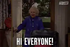 Blanche from The Golden Girls says hi everyone