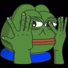 Pepe Hands Covering Eyes