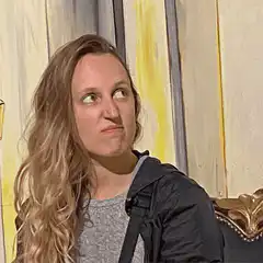Woman with laser eyes