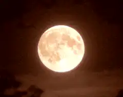 Full moon in night sky