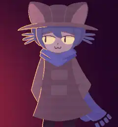 Catgirl in hat and scarf