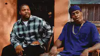 Ice Cube and Dr. Dre laughing
