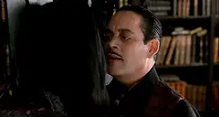 Addams Family Gomez and Morticia kiss