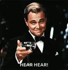 Leonardo DiCaprio Hear Hear Toast