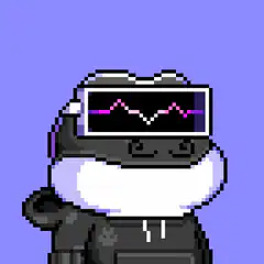 Pixel Frog with Heartbeat Visor