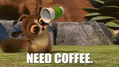 Mort needs coffee