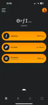Cryptocurrency donation address slideshow