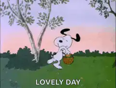 Snoopy Easter egg hunt
