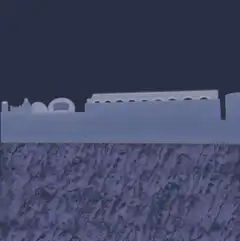 Train crossing a cliff edge