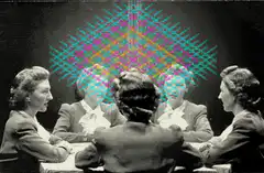 Women with psychedelic heads