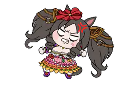 chibi girl angry shaking