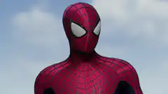 Spider-Man close-up against sky