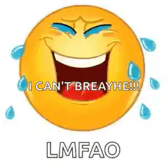 Laughing emoji with sweat drops