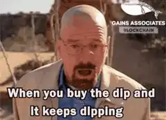 Walter White falls down when dip keeps dipping