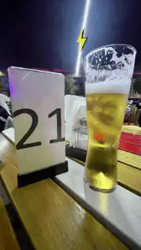 Table number 21 with beer
