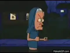 Beavis and Butt-Head angry stare