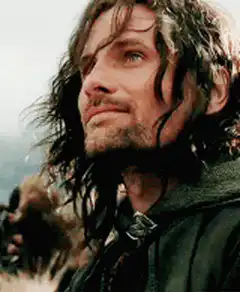 Aragorn smirks and closes his eyes