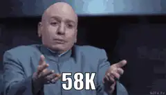 Dr. Evil shrugging with 58K