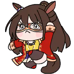 Chibi horse girl running