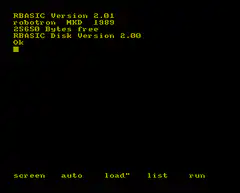 Colorful pixel art animation on retro computer