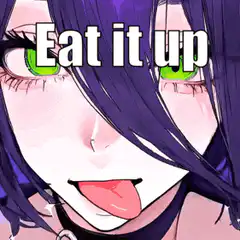 anime girl eat it up