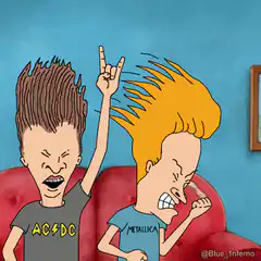 Beavis and Butt-Head headbanging