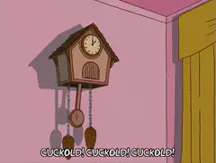 Cuckold cuckoo clock