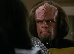 Klingon stares intensely