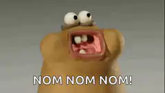 Nom Nom Nom Claymation Face