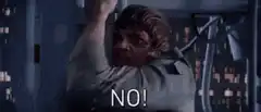 Luke Skywalker screaming NO