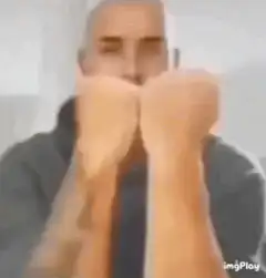 Man doing hand tricks