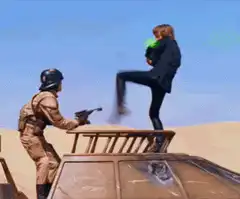 Luke Skywalker lightsaber kick