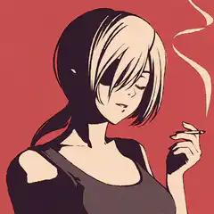anime girl smoking