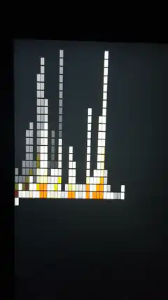 Colorful pixel art equalizer bars