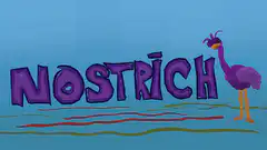 Nostrich cartoon logo