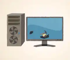 pixel art mining on computer screen