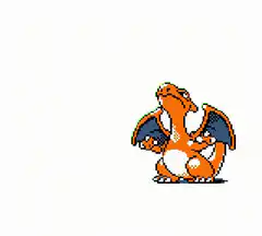 Charizard fire blast pixel art