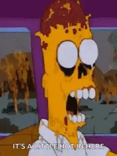 Zombie Homer sweating