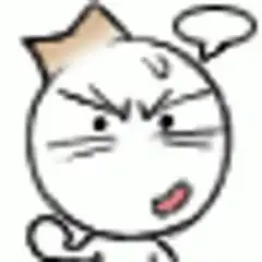 Angry cat with speech bubble