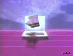 Laptop projects animated characters