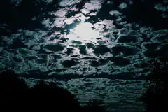 moonlight through clouds