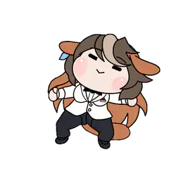 chibi horse girl dancing
