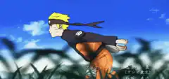 Naruto running through grass