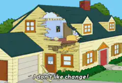 Simpsons house with missing wall