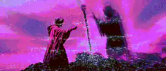 Wizard and Skeleton Magic Duel