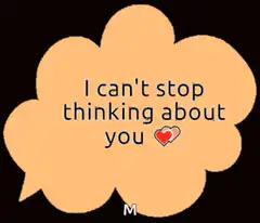 I can't stop thinking about you