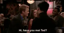 Barney introduces Ted to Robin