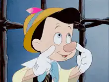 Pinocchio's nose grows